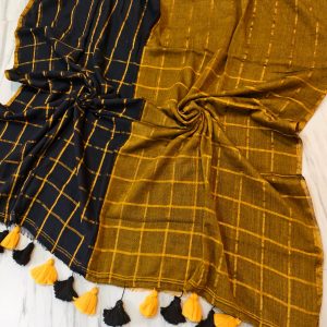 Pure 120 Count Mul Cotton Zari Stripes Saree