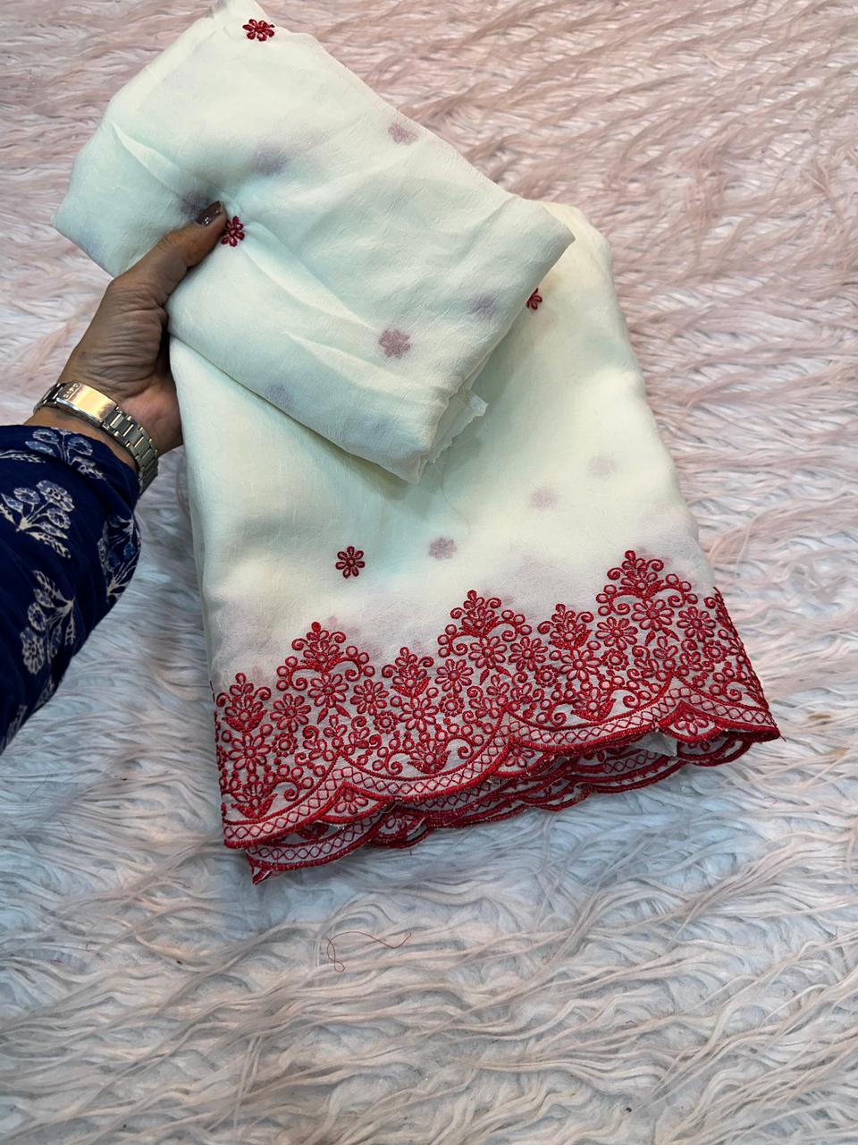 Sparkle Crush Silk Sequin Designer Saree - Image 3
