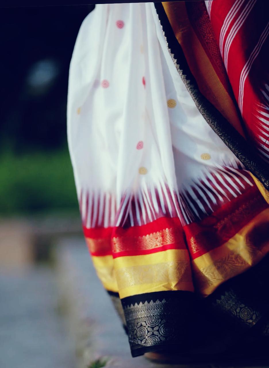 Mastani Silk Printed Woven Cotton Crepe Saree - Image 4