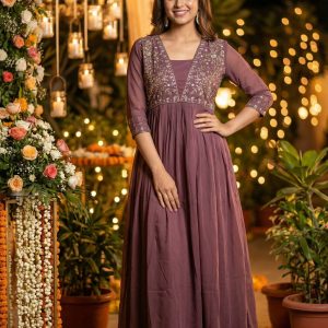 Amayra Heavy Georgette Embroidered Ready to Wear Gown