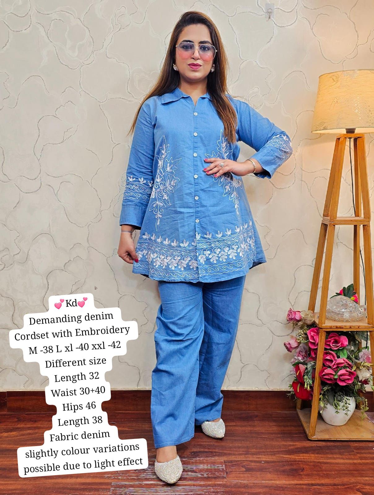 Kd Denim Luxe Embroidered Co-ord Set - Image 4