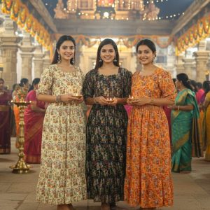 Tribal Bloom Fox Georgette Maxi Dress