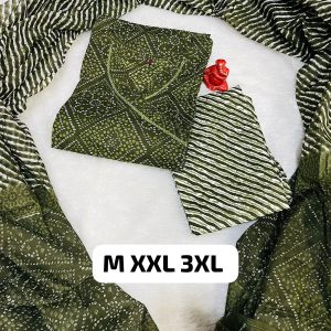 Royal Jaipuri Cotton Kurti Pant Dupatta Set