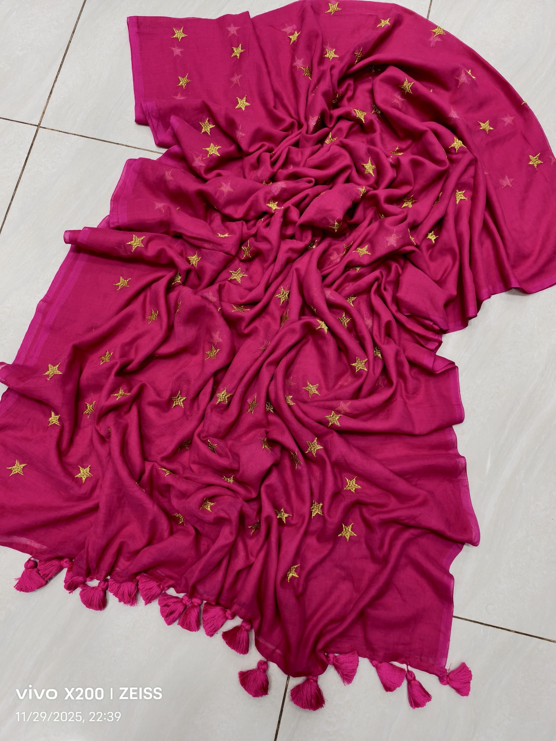 Heritage Khadi Cotton Jori Embroidery Saree - Image 2