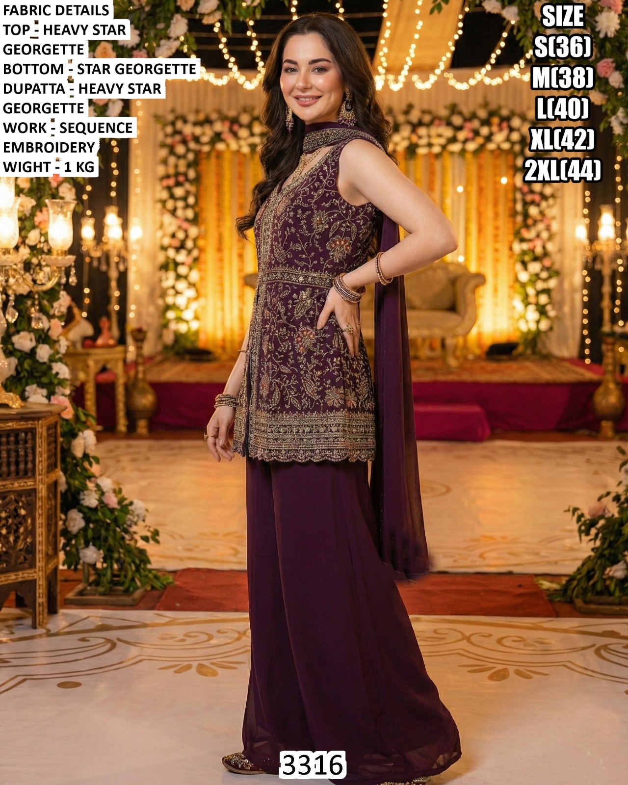 Festive Elegance 3-Piece Designer Suit Set - Image 2