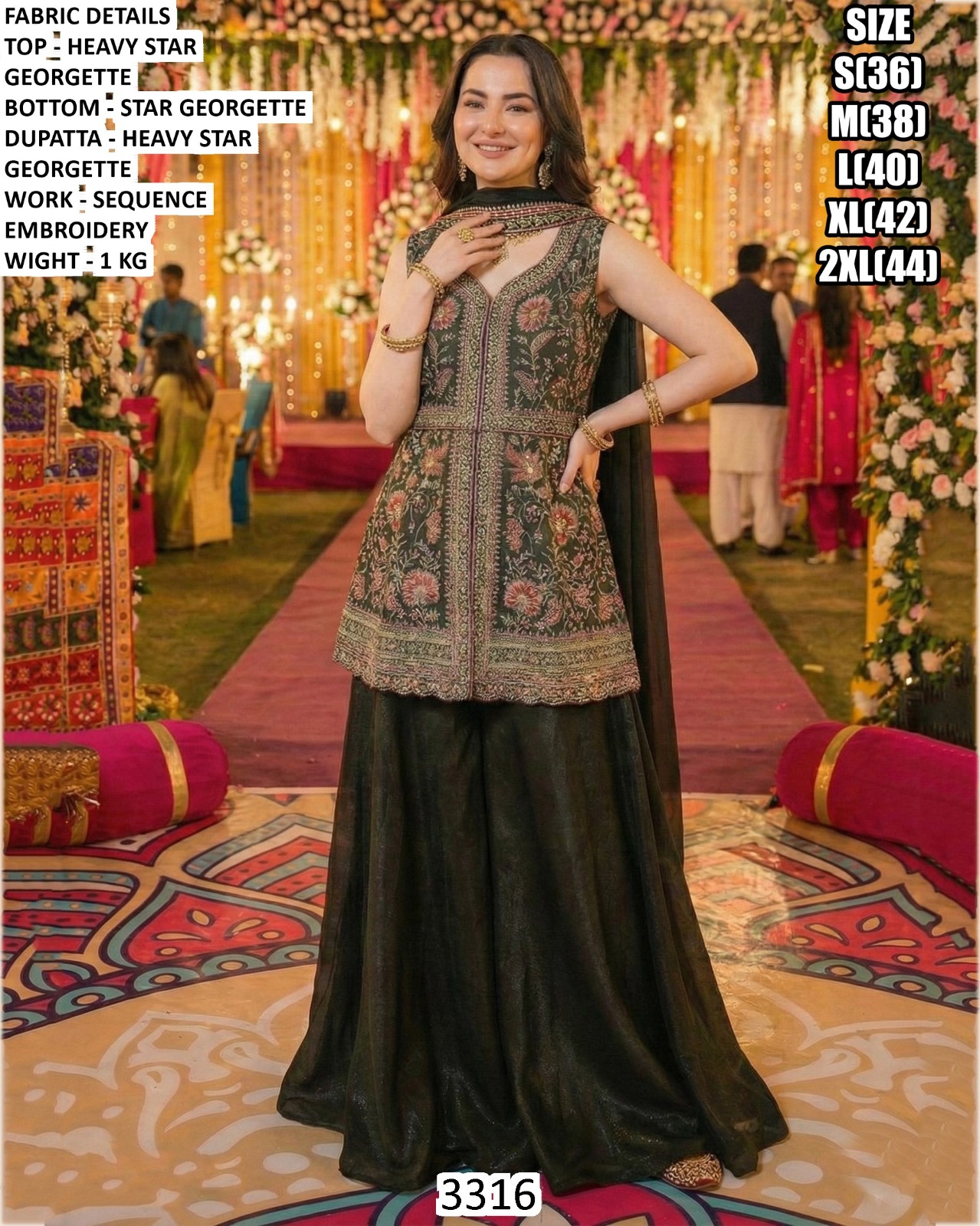 Festive Elegance 3-Piece Designer Suit Set - Image 4