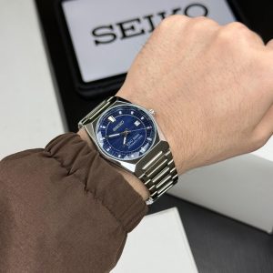 Seikoe Midnight Luxury Silver Strap Men’s Watch