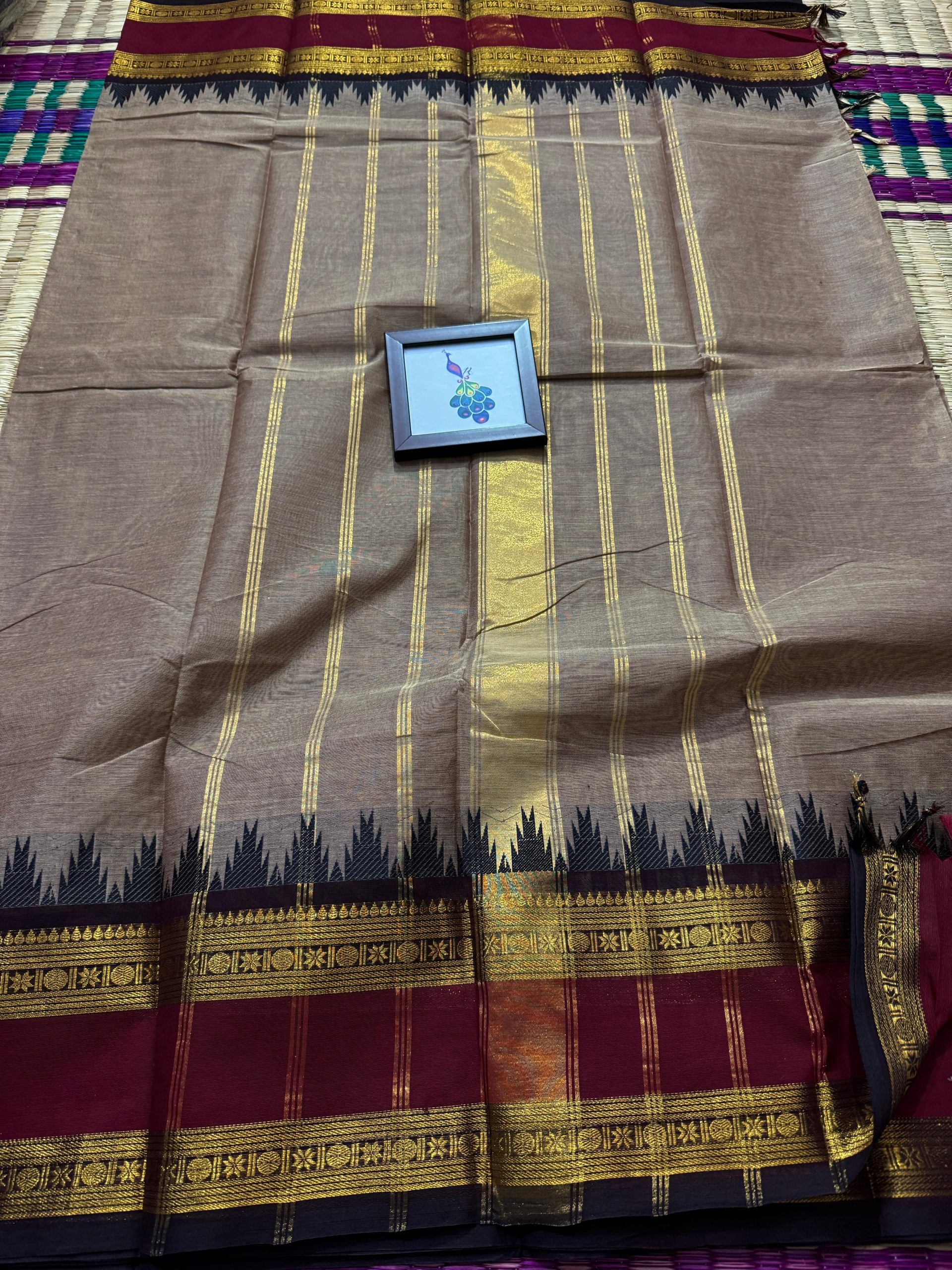Rashmi Thazhampoo Border Kanchi Cotton Saree - Image 10
