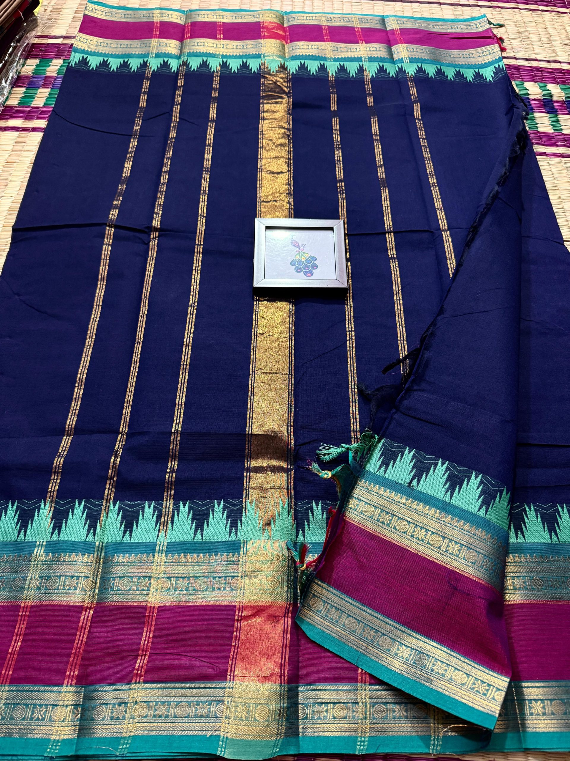 Rashmi Thazhampoo Border Kanchi Cotton Saree - Image 16