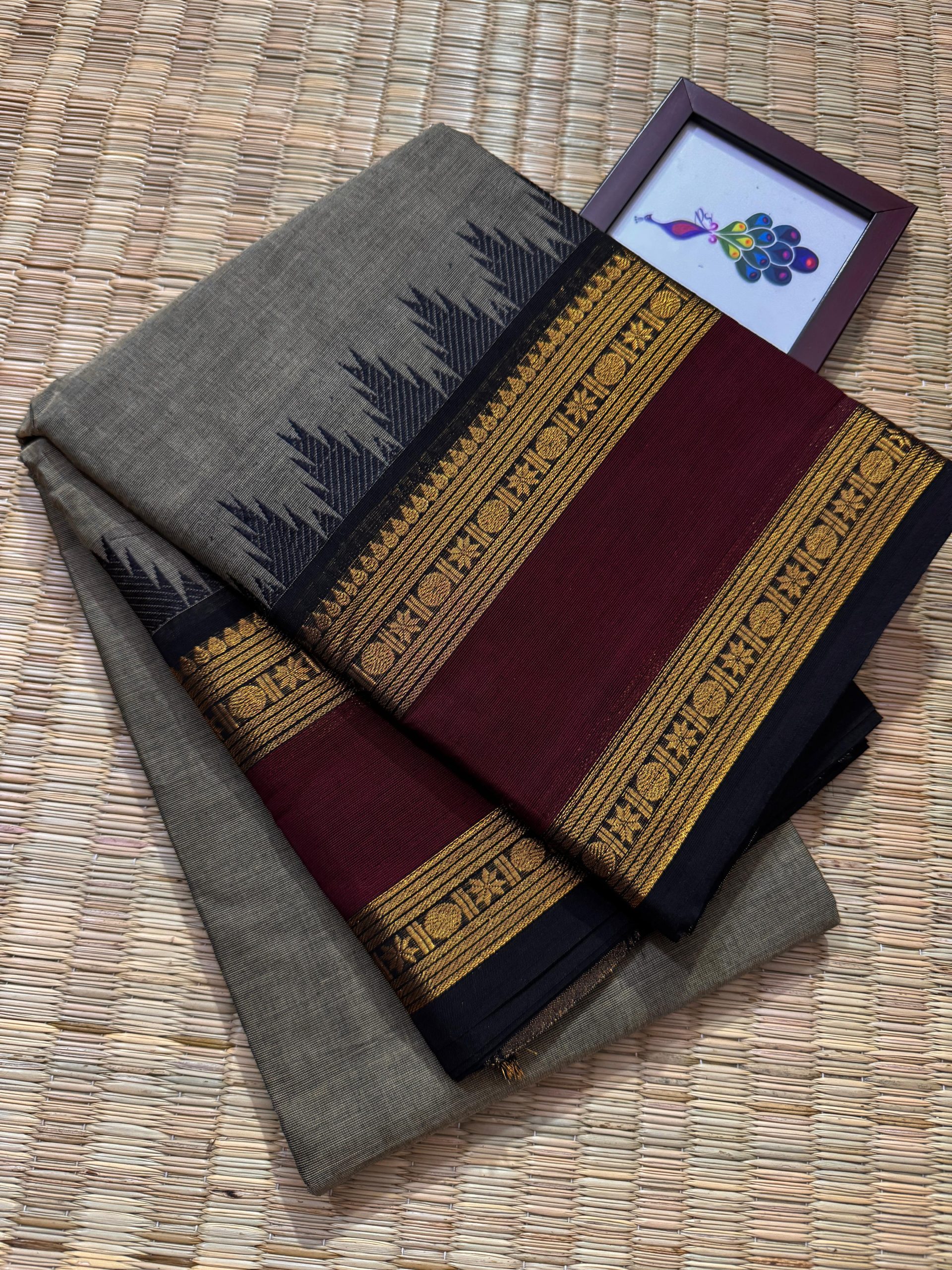 Rashmi Thazhampoo Border Kanchi Cotton Saree - Image 2