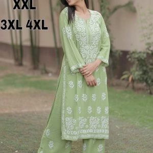 Premium Reyon Chikankari Top with Plazo Set