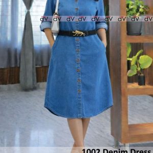 Urban Style Belted Denim Tunic Top
