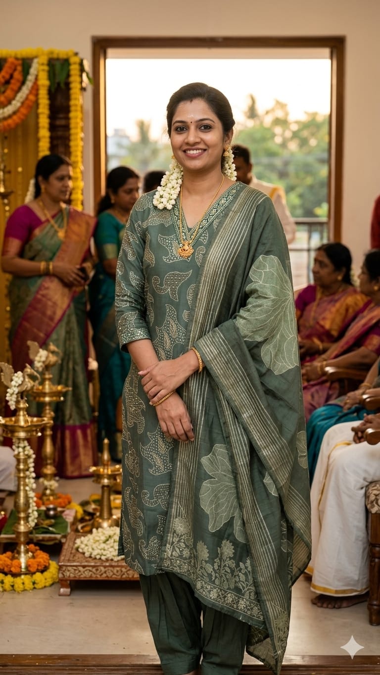 Royal Vatican Silk V-Neck Embroidered Kurti Set - Image 12