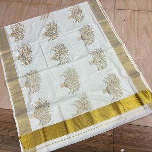 Nelkathir Embroidered Premium Cotton Saree