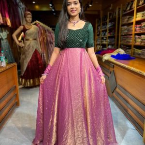 Diva Space Silk Embroidered Anarkali Set