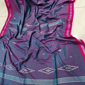 Exclusive Handloom Mul Cotton Saree with Blouse Piece