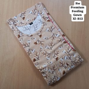 Premium Cotton Feeding Nighty with Side Pocket