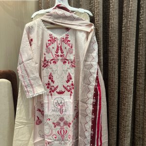 Maria.B Stitch Vol-69 Printed Cotton Kurta Set with Dupatta