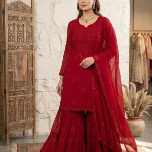 AE-456 – Designer Sequence Embroidered Sharara Pair
