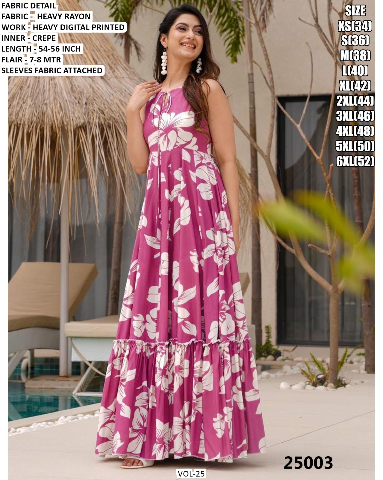 VOL-25 Premium Designer 1-Piece Ethnic Fusion Outfit - Image 4