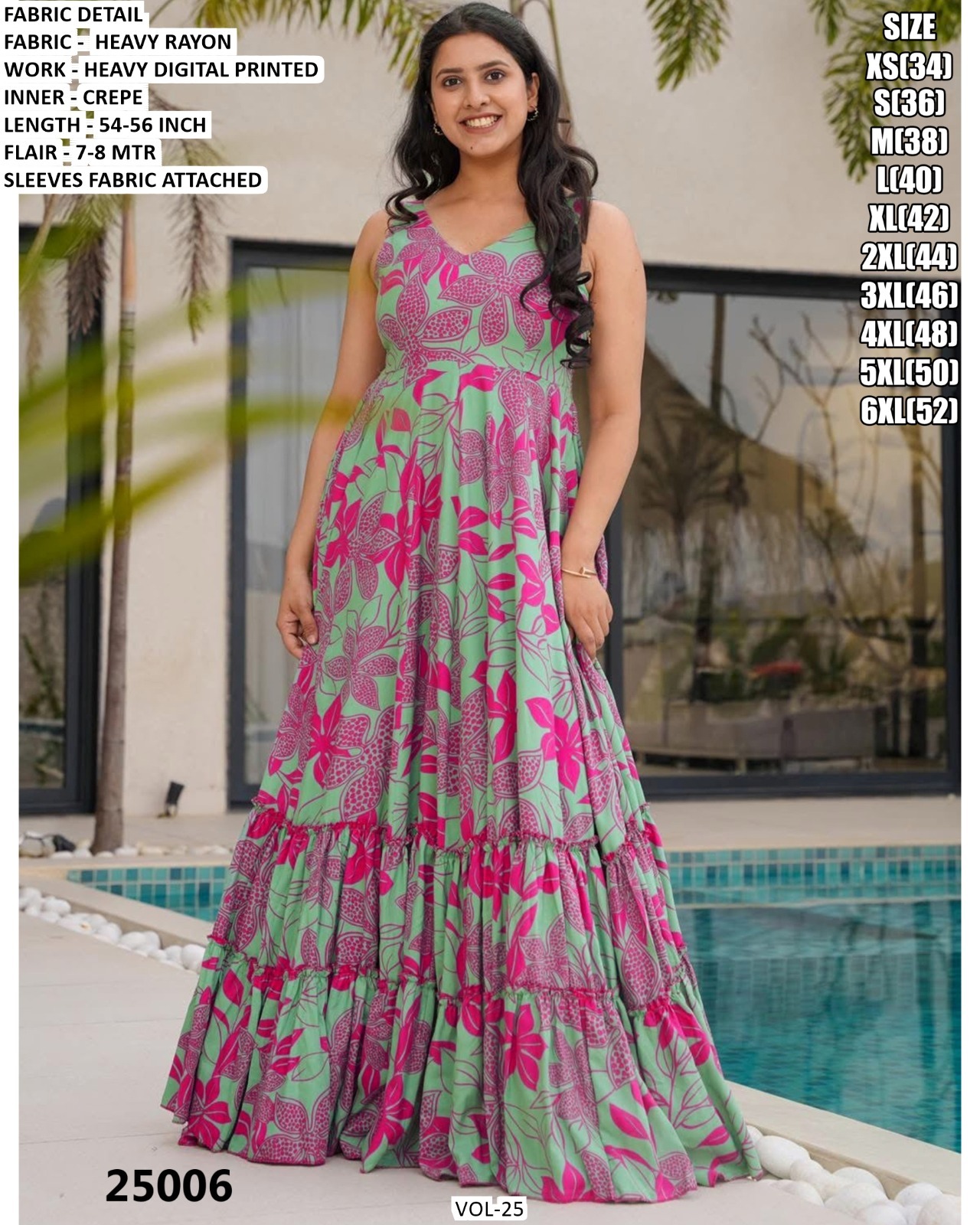VOL-25 Premium Designer 1-Piece Ethnic Fusion Outfit