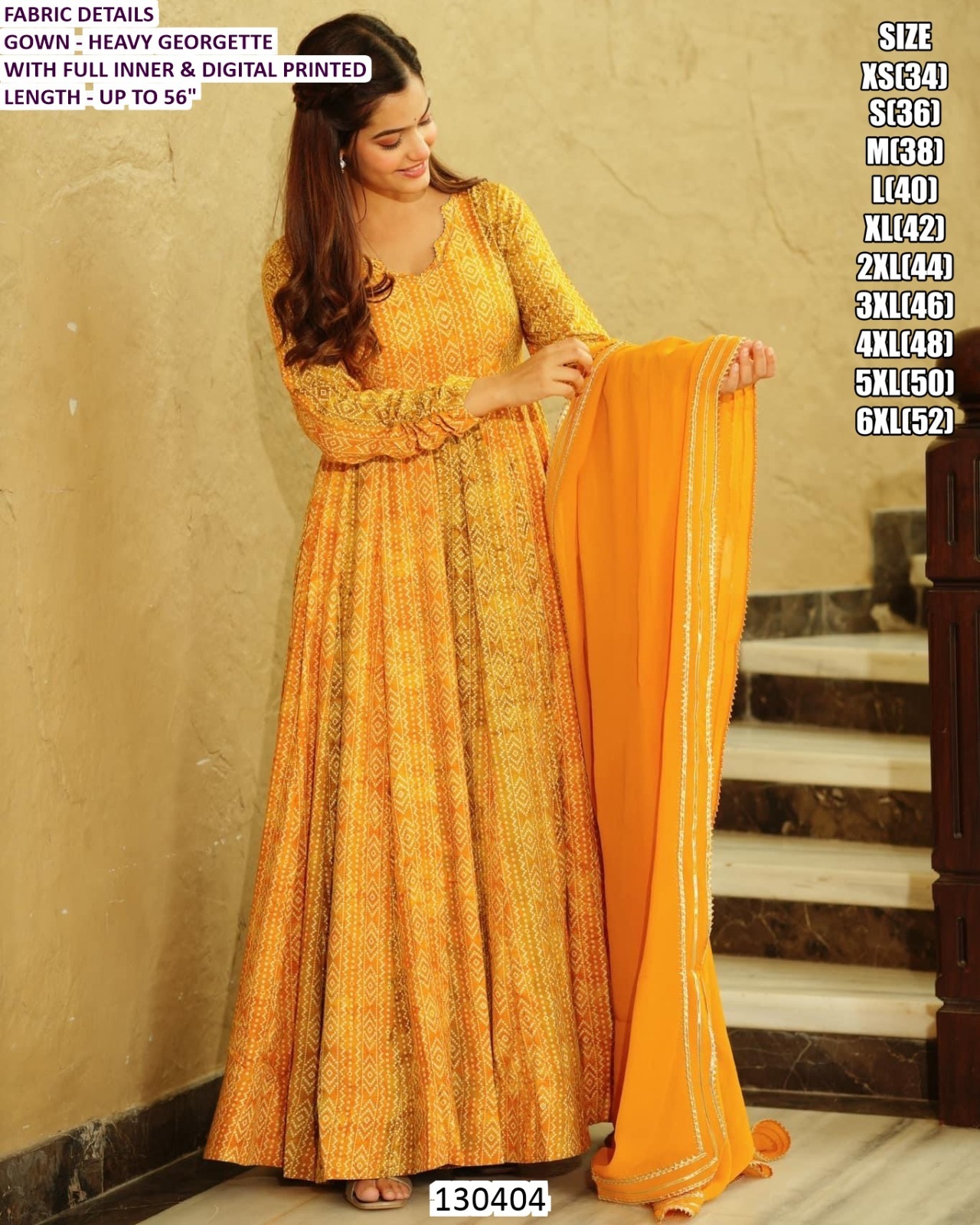 130404 Premium Designer 1-Piece Ethnic Fusion Outfit - Image 4