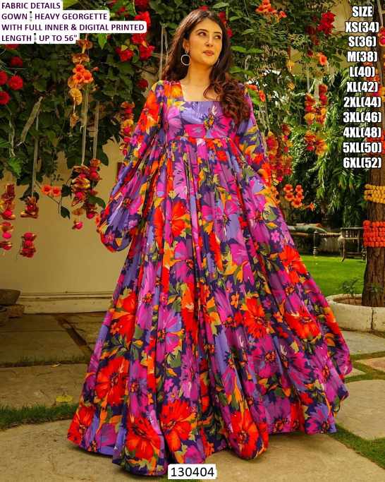 130404 Premium Designer 1-Piece Ethnic Fusion Outfit - Image 6