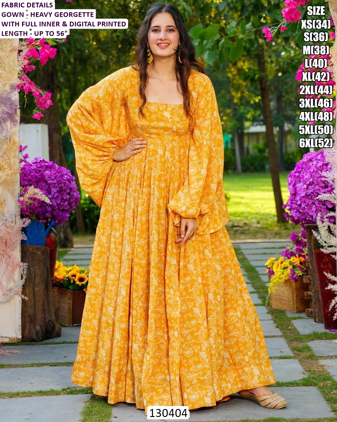 130404 Premium Designer 1-Piece Ethnic Fusion Outfit - Image 2