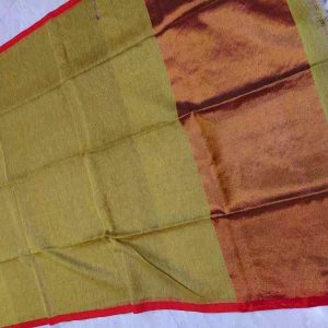 Silk Linen Handloom Saree with Blouse Piece