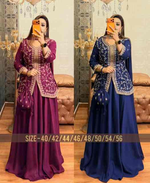 Premium Jaal Embroidery Ethnic Outfit - Image 3
