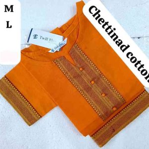 Premium Chettinad Cotton Silk Kurti with Pocket