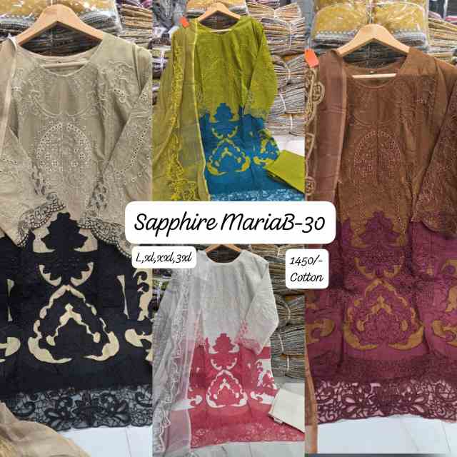 Sapphire Embroidered Mariab-30 Suit Set - Image 4