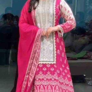 KK-1705 Designer Party Wear A-Line Top Plazzo Dupatta Set