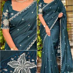 Soundarya Cutwork Tusser Cotton Saree Collection