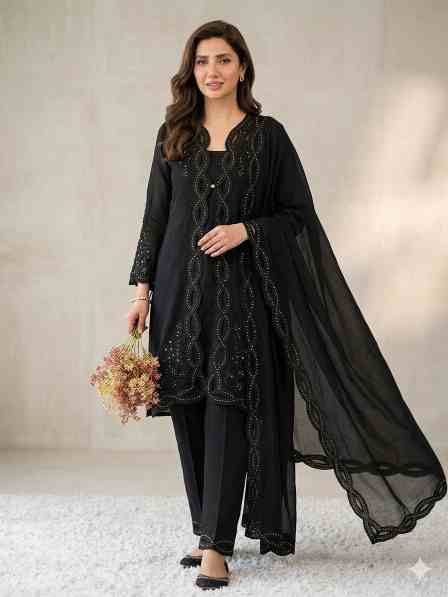 Moomeera MM-18 Cut Work Plazzo Shrug Set - Image 3