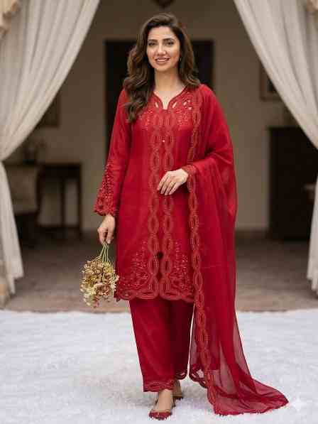 Moomeera MM-18 Cut Work Plazzo Shrug Set