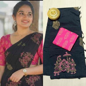 South Cotton Mix Block Printed Saree Collection