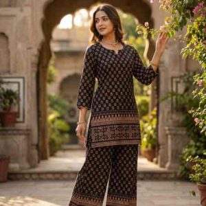 Ajrakh Handblock Printed Cord Set Collection