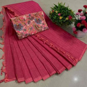 80s Chettinad Cotton Saree With Kalamkari Blouse Collection