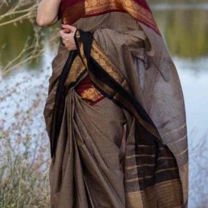 Ganga Jamuna Rettaipettu Border Pure Kanchi Cotton Saree