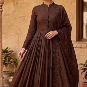 Designer Party Wear Embroidery Gown Set