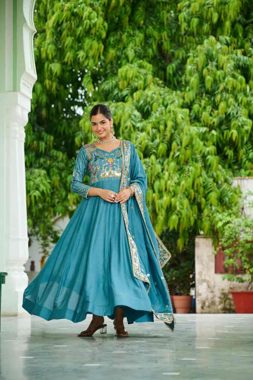 Premium Readymade Gown-Dupatta Set - Image 8