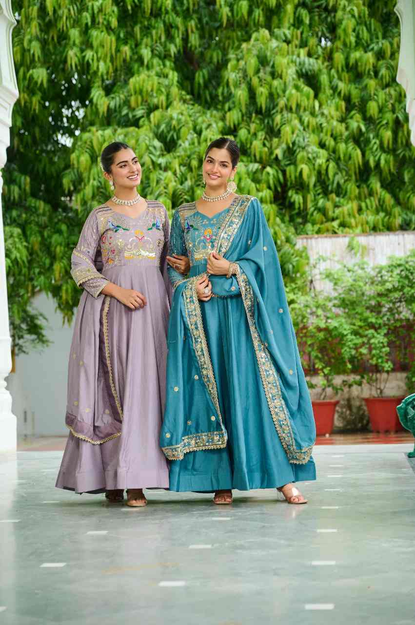 Premium Readymade Gown-Dupatta Set