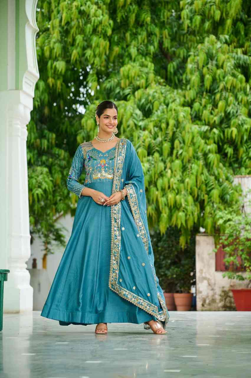 Premium Readymade Gown-Dupatta Set - Image 2
