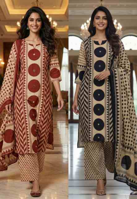 Premium Ajrakh Cotton Suit Set - Image 19
