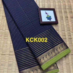 Kanchi Cotton Saree in Vertical Vairaoosi Design