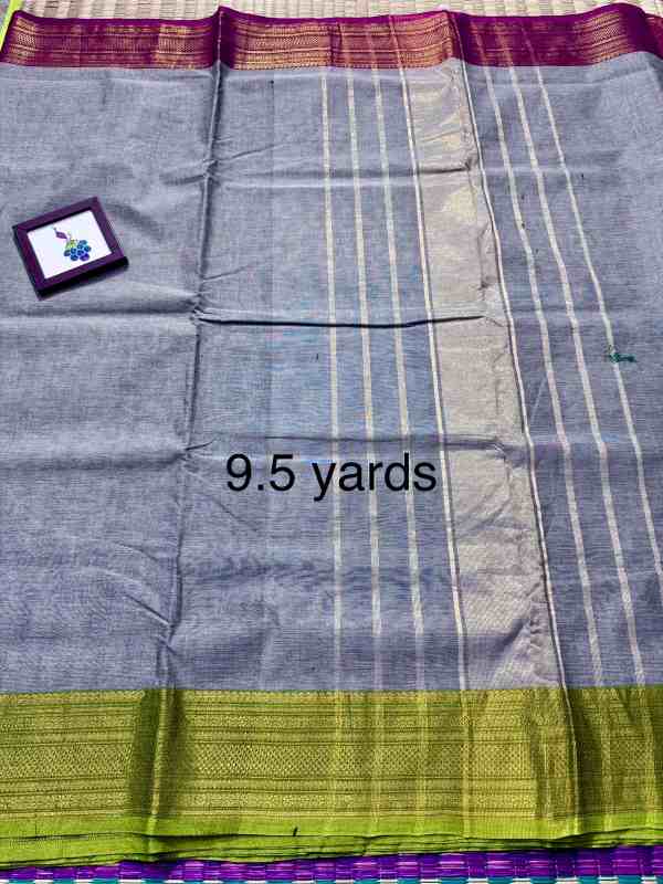 Madisar Elegance – Traditional Pure Cotton Saree - Image 3