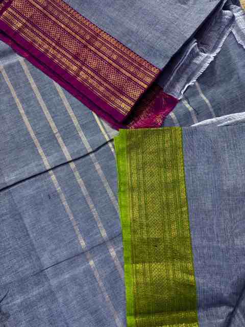 Madisar Elegance – Traditional Pure Cotton Saree - Image 2