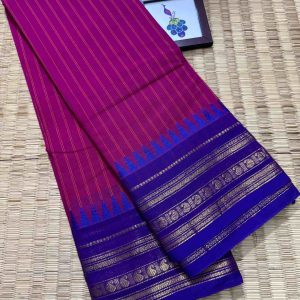 Thandavalam Vertical Stripe Pure Cotton Saree