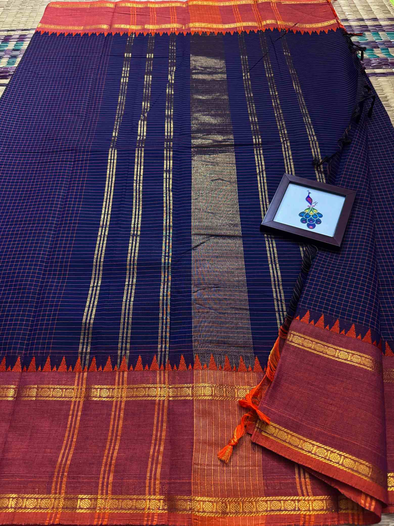 100 Count Pure Kanchi Cotton Saree - Image 3